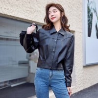2024春季女装新款时尚韩版短款皮衣外套