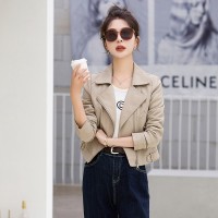 皮衣外套女2024年新款秋冬季时尚洋气时髦休闲中长款妈妈高端上衣