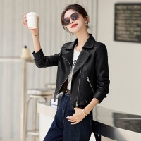 皮衣外套女2024年新款秋冬季时尚洋气时髦休闲中长款妈妈高端上衣