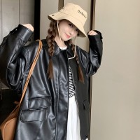 春装现货韩版酷炫机车皮衣夹克外套女202A