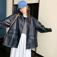 春装现货韩版酷炫机车皮衣夹克外套女202A