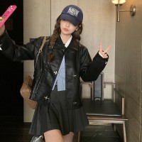现货数据款2024春装新款休闲金属扣减龄夹克253A