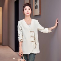 现货新中式西装外套女2024年春装新款韩版宽松休闲西服外套