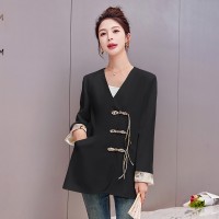 现货新中式西装外套女2024年春装新款韩版宽松休闲西服外套