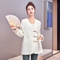 现货新中式西装外套女2024年春装新款韩版宽松休闲西服外套