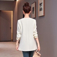 现货新中式西装外套女2024年春装新款韩版宽松休闲西服外套