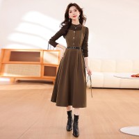 2024年春季女时尚气质显瘦两件套连衣裙