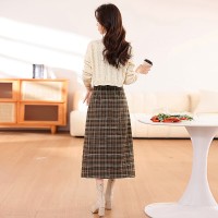 2024年春季女时尚甜美气质针织上衣两件套连衣裙
