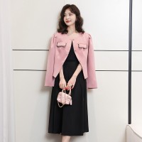 现货2024春装小香风韩版西服气质干练小个子收腰西装套装送腰带