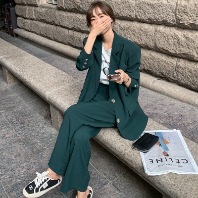 <!--现货春装新款数据好宽松小西装套装207-->