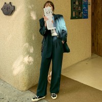 现货春装新款数据好宽松小西装套装207