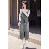 现货时尚套装女2024春装新款女装气质休闲连衣裙两件套退现