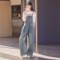 现货时尚套装女2024春装新款女装气质显瘦背带裤两件套退现