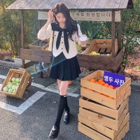 【新款现货】海军领两件套裙707