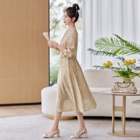 《现货新品》实体高质新中式修身时尚复古连衣裙两件套套裙