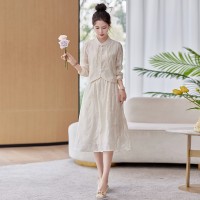 《实体高质现货》新GUO风刺绣复古流苏两件套套裙