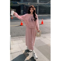 【2024现货】卫衣裙两件套粉色百搭显白199