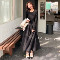 【新款现货】韩系简约高级针织连衣裙马甲两件套703
