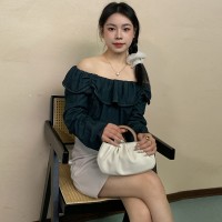 2024年春甜美可爱时尚设计牛仔长袖+修腰包臀裤裙二件套减龄套装