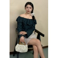 2024年春甜美可爱时尚设计牛仔长袖+修腰包臀裤裙二件套减龄套装