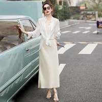 20242024年春季新中式防晒服搭配吊带裙两件套