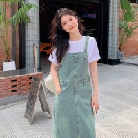 现货浙宝012牛仔连衣裙背带裙连件套休闲长裙减龄休闲Y