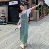现货浙宝012牛仔连衣裙背带裙连件套休闲长裙减龄休闲Y