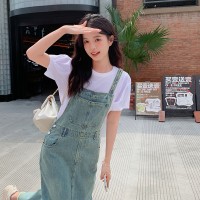 现货浙宝012牛仔连衣裙背带裙连件套休闲长裙减龄休闲Y