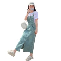 现货浙宝012牛仔连衣裙背带裙连件套休闲长裙减龄休闲Y