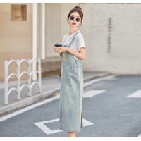 洋气背带裙套装女2024夏季新款女装时尚名族风两件套