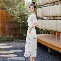 洋气时尚套装女2024夏季新款女装复古名族风吊带连衣裙两件套现货