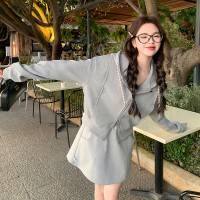 现货2117新款小个子连帽卫衣半身裙套装