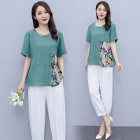 现货印花套装女2024夏装新款优雅时尚潮流两件套