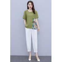 现货印花套装女2024夏装新款优雅时尚潮流两件套