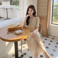 现货夏装买家秀风水墨画盘扣半身裙两件套202A