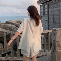 夏装现货短袖西装+吊带+短裤三件套套装女202A