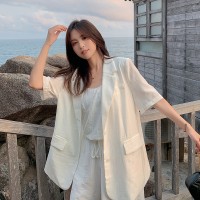 【轩衣居现货】夏季短袖西装+小吊带+短裤三件套套装
