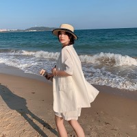 【轩衣居现货】夏季短袖西装+小吊带+短裤三件套套装