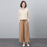 2024新款休闲文艺减龄棉麻套装