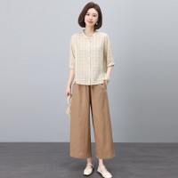 2024新款休闲文艺减龄棉麻套装