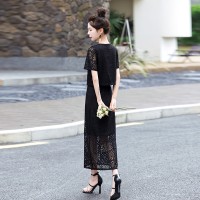 2024年夏季短袖新款套装裙子女时尚中式套装连衣裙裙