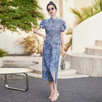 2024年夏季新中式牛仔套裙女气质减龄