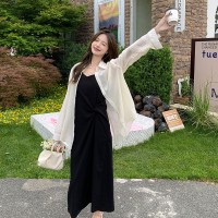 2024夏季防晒服+吊带针织连衣裙