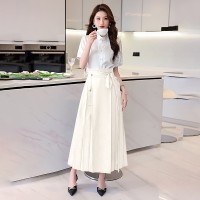 BAO现货2024夏装新款洋气减龄衬衣百搭显瘦气质马面裙套装