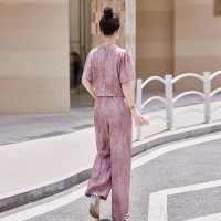 2024年夏季新中式阔腿裤套装女