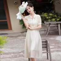 现货新中式吊带连衣裙女夏2024高级感今年流行淑女两件套装裙