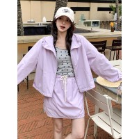 现货2024年夏季新款休闲防晒两件套女装253A