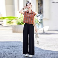 现货套装女2024年夏季新款两件套上衣