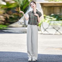 现货套装女2024年夏季新款两件套上衣