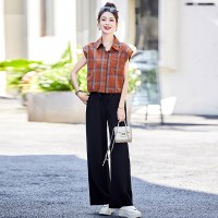 现货套装女2024年夏季新款两件套上衣